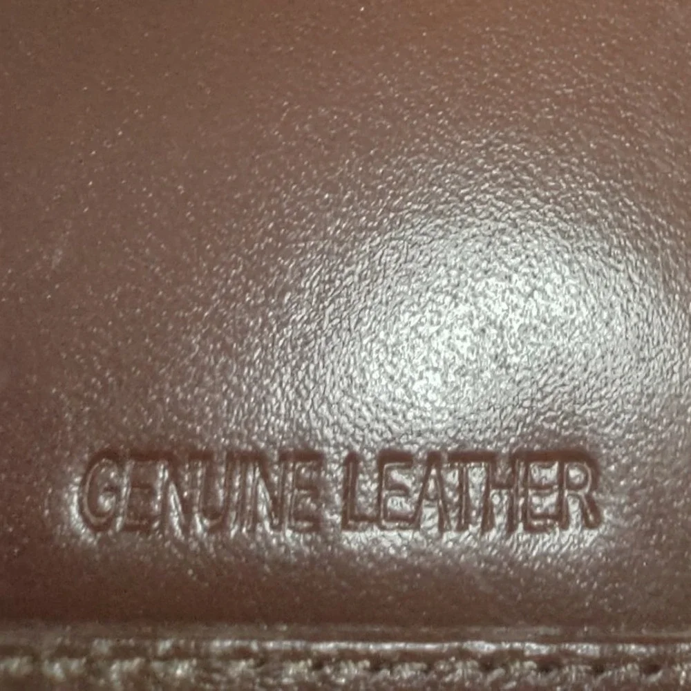 Perry Ellis Portfolio Men's‎ Brown Leather Bifold Wallet Removable ID Case